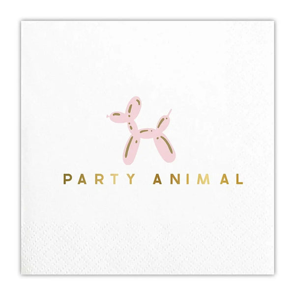 Party Animal Foil Beverage Napkin