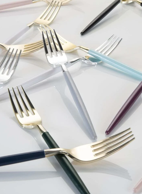 Chic Black and Gold Cutlery set