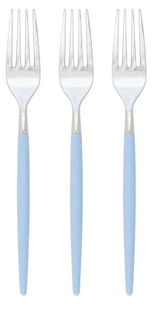 Chic Ice blue and Silver Fork Cutlery set
