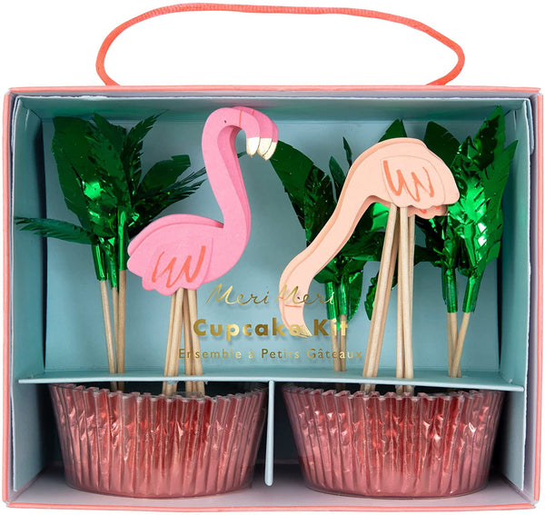 Neon Flamingo Cupcake Kit