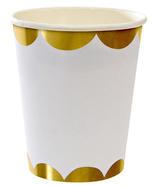 Gold Scallop Party Cup