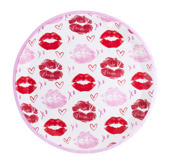 Kiss Print Dessert Plate