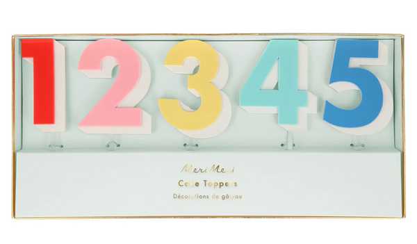 Rainbow Acrylic Number Toppers