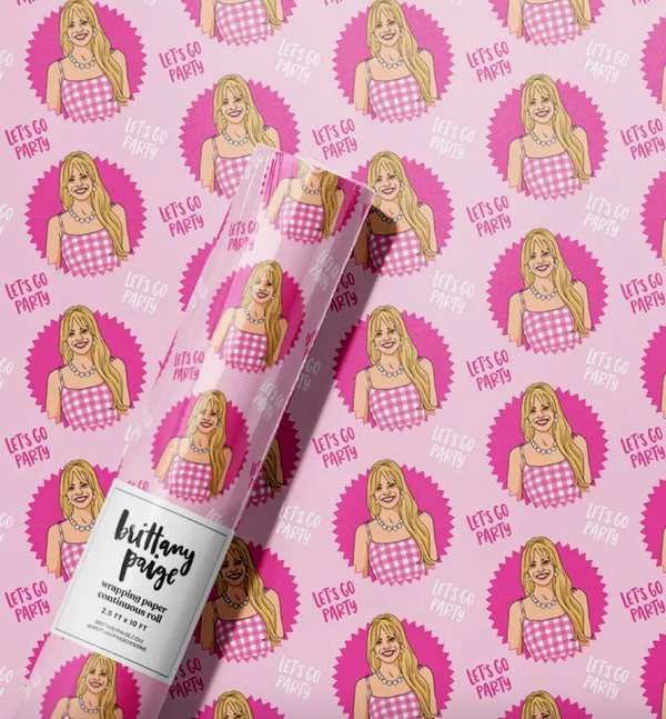 Let’s Party Doll Wrapping Paper