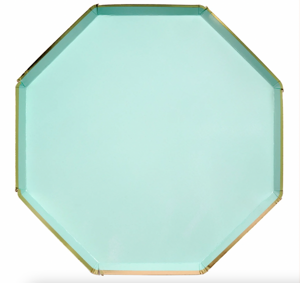 Mint Octagon Dinner Plates