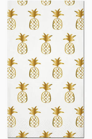 Gold Pineapple Guest Towel