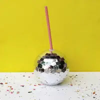 Disco Drink Cups-Silver