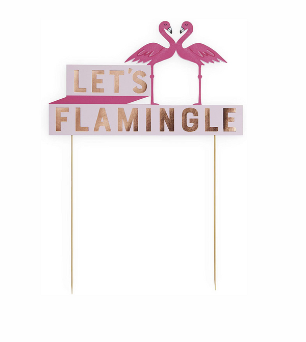 Lets Flamingle Flamingo Cake Topper