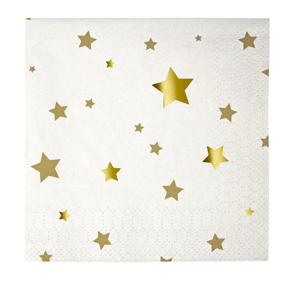 Gold Star Confetti Small Napkins