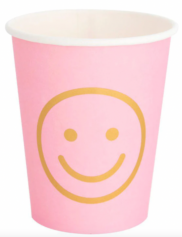 Pink Smiley Cups
