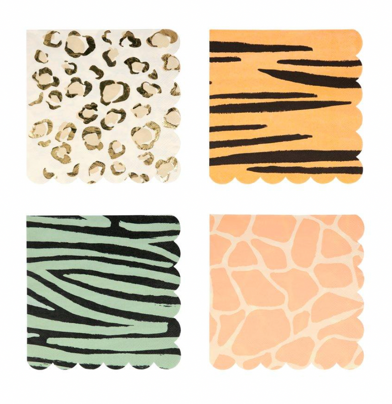 Safari Animal Print Large Napkins