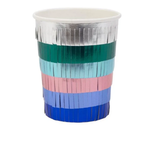 Metallic Fringe Party Cup