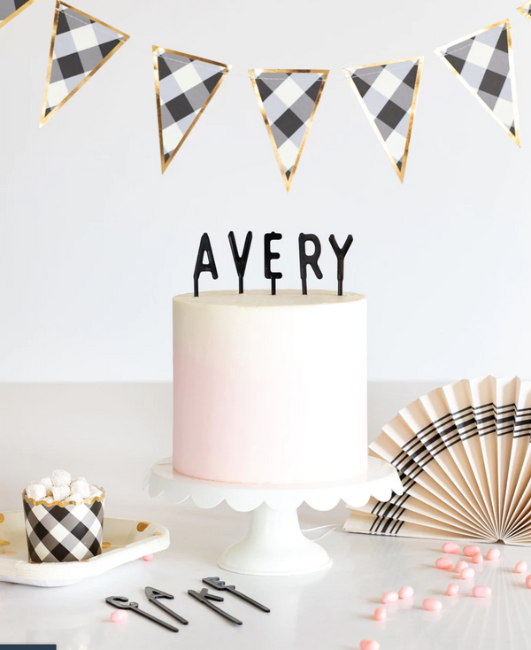 Letterboard Cake Toppers - Black