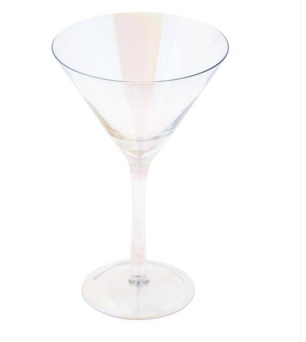 Mid Century Clear Martini Glass