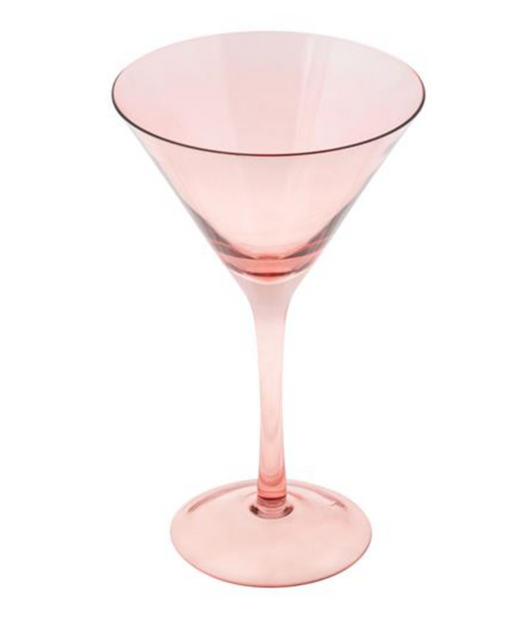 Mid Century Blush Martini Glass
