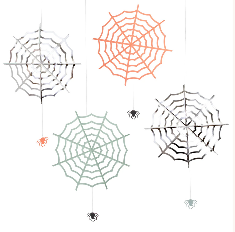 Halloween Hanging Cobwebs (x 4)