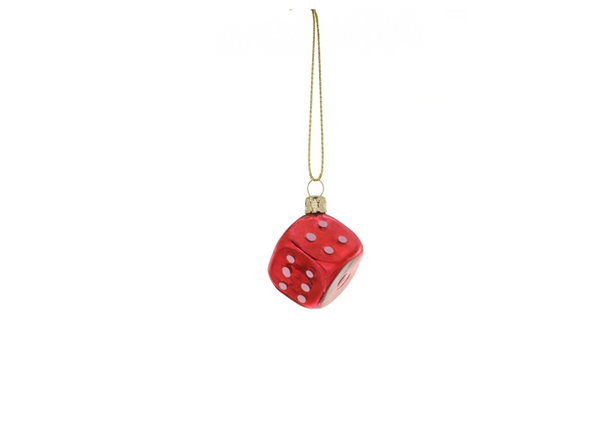 Lucky Dice Ornament - Pink