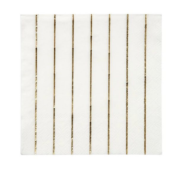 Small Gold Foil Stripe Napkin