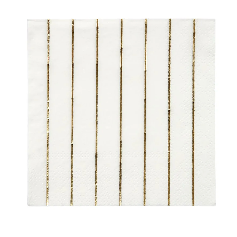 Small Gold Foil Stripe Napkin