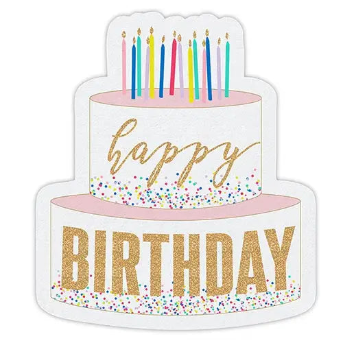 Happy Birthday Diecut Cake Napkin