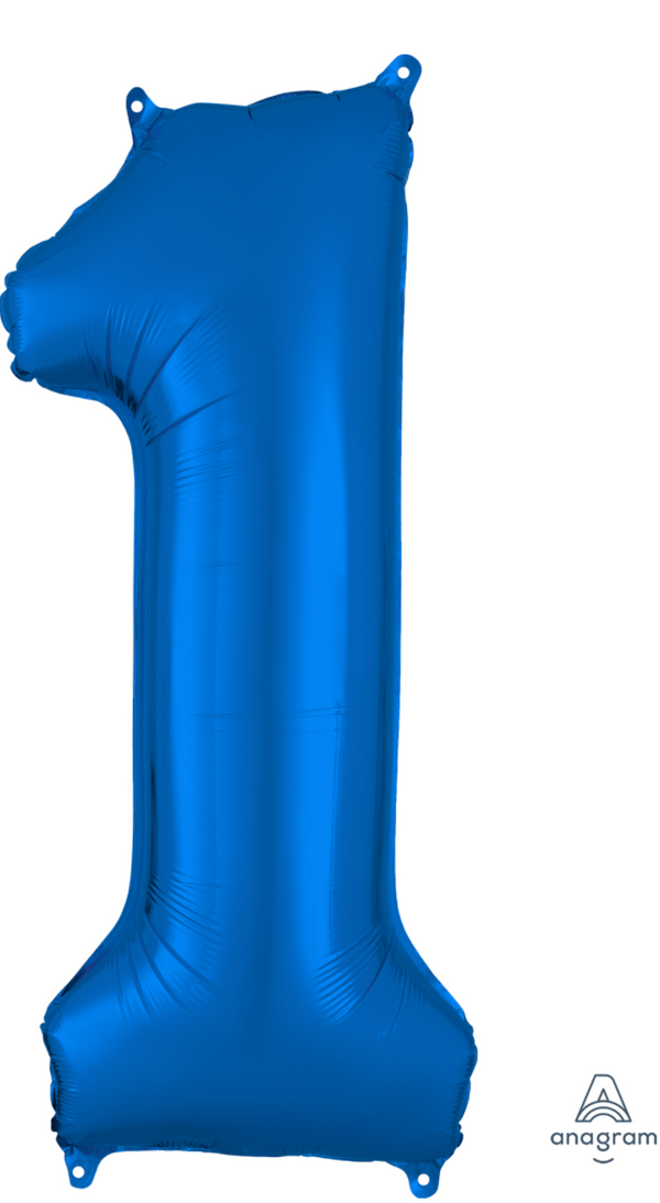 Blue Number Balloons