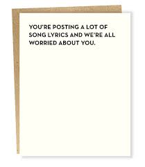 YOUR POSTING A LOT Card