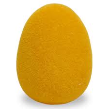 Large Yellow Flocked Eggs