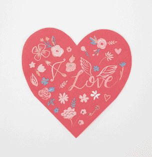 Valentines Heart Napkins